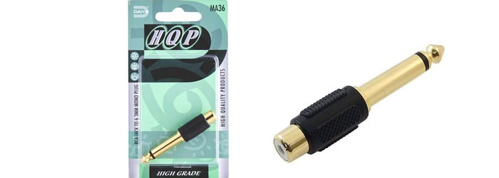 Daiyo HQP MA36 Mini RCA To Jack 6.3mm Audio Adapter