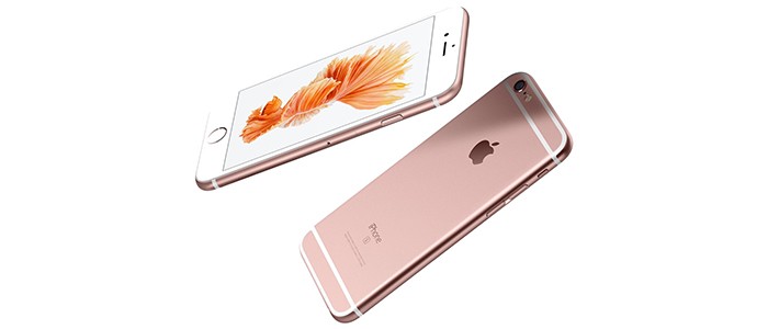 نمای رو به رو و پشت گوشی آیفون 6S Plus رزگلد 128GB