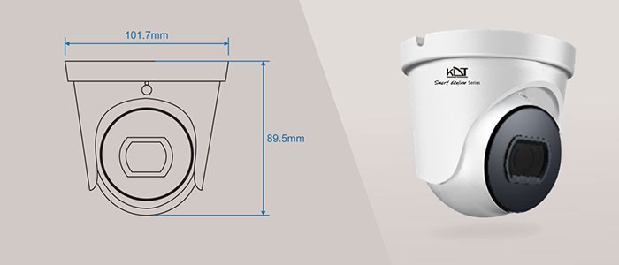 ابعاد دوربین مداربسته IP دام کی دی تی KI-375FL