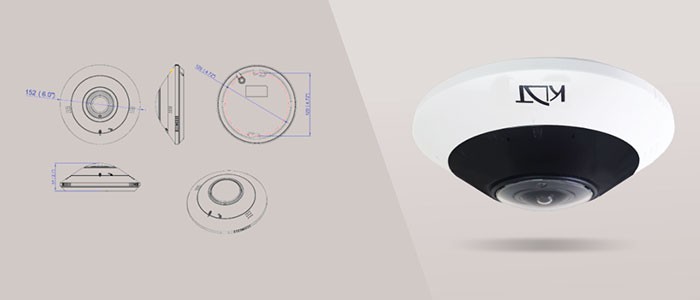 دوربین مداربسته IP چشم ماهی کی دی تی KI-F25ST12F