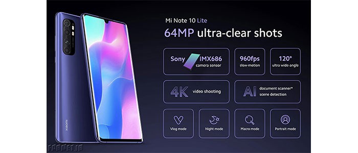 مشخصات گوشی شیائومی Mi Note 10 Lite 128GB دو سیم کارت