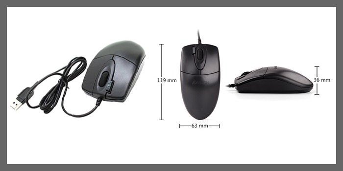 موس A4TECH OP-620DS موس با سیم A4TECH OP-620DS