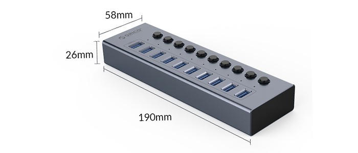 هاب 10 پورت USB 3.0 اوریکو BT2U3-10AB