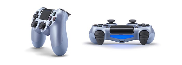گیم پد بی سیم PS4 اسلیم DualShock 4 Titanium Blue