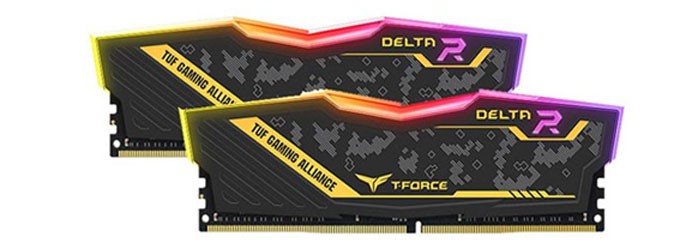 رم کامپیوتر تیم گروپ DELTA TUF 16GB DDR4 3200MHz