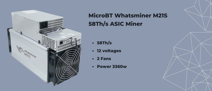 مشخصات ماینر Whatsminer M21S 58Th